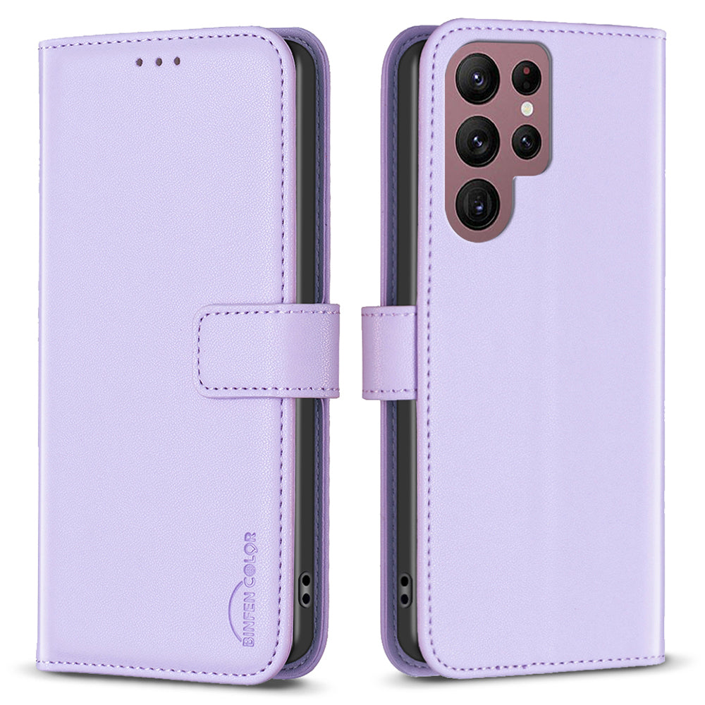 BINFEN COLOR BF17 For Samsung Galaxy S22 Ultra 5G Phone Leather Case Smartphone Cover with Stand Wallet BINFEN COLOR BF17 For Samsung Galaxy S22 Ultra 5G Phone Leather Case Smartphone Cover with Stand Wallet